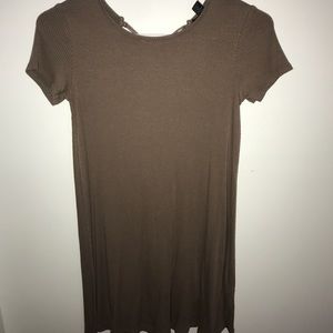 forever 21 lace up t-shirt dress